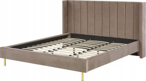 Beliani Łóżko welurowe 180 x 200 cm beżowoszare VILLETTE 6