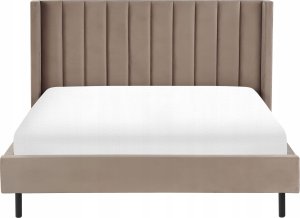 Beliani Łóżko welurowe 180 x 200 cm beżowoszare VILLETTE 10