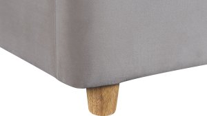 Beliani Łóżko z pojemnikiem welurowe 180 x 200 cm jasnoszare BATILLY 12