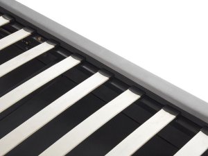 Beliani Łóżko z pojemnikiem welurowe 180 x 200 cm jasnoszare BATILLY 14