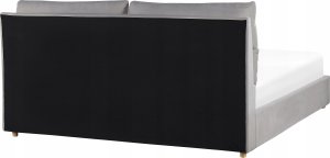 Beliani Łóżko z pojemnikiem welurowe 180 x 200 cm jasnoszare BATILLY 6