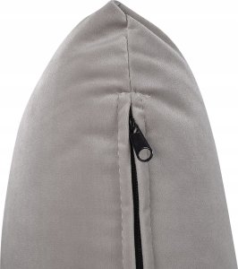 Beliani Łóżko z pojemnikiem welurowe 180 x 200 cm jasnoszare BATILLY 10