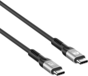 Kabel USB Manhattan USB-C - USB-C 1 m Czarny (356374) 2