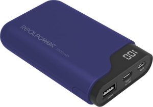 Powerbank Realpower RealPower PB-7500C Navy Blue 7500 mAh Czarny, Niebieski 1