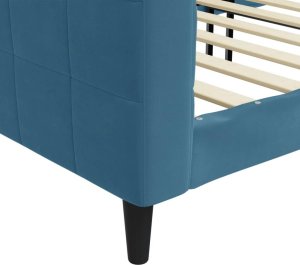 vidaXL vidaXL Łóżko dzienne, niebieskie, 80x200 cm, obite aksamitem 6