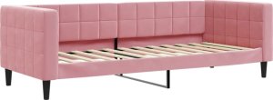vidaXL Sofa z funkcją spania, różowa, 80x200 cm, obita aksamitem 2