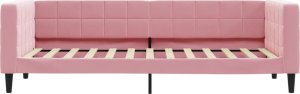 vidaXL Sofa z funkcją spania, różowa, 80x200 cm, obita aksamitem 3