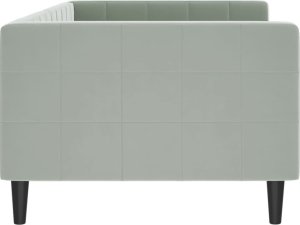 vidaXL vidaXL Sofa z funkcją spania, jasnoszara, 90x200 cm, obita aksamitem 4