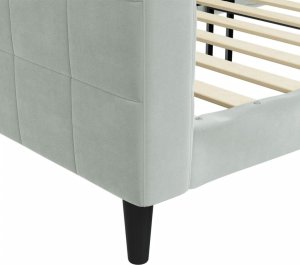 vidaXL vidaXL Sofa z funkcją spania, jasnoszara, 90x200 cm, obita aksamitem 6