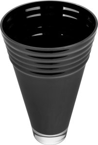 Krosno Wazon szklany czarny 30 cm 2