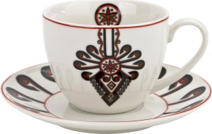 DUO Filiżanka porcelanowa 250 ml + spodek Parzenica 1