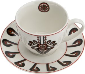 DUO Filiżanka porcelanowa 250 ml + spodek Parzenica 2