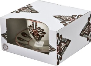 DUO Filiżanka porcelanowa 250 ml + spodek Parzenica 9