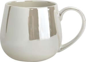 Veroni Kubek porcelanowy 440 ml baryłka Magnat Perła biała 1