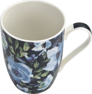 Veroni Kubek porcelanowy 340 ml Indigo czarny wzór 2 3