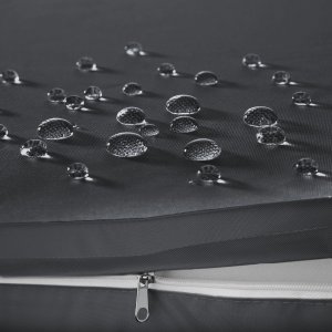 Tectake Meble ogrodowe technorattan Palma 8+4+1 z pokrowcem - naturalny/ciemnoszary 8