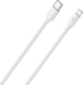 Kabel USB Realpower RealPower Lade/Datenkabel USB-C auf Lightning 1m weiß MFI 3A 1