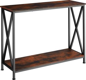 Tectake Stolik konsolowy Tacoma drewno industrialne - Drewno industrialne ciemne, rustykalne 1