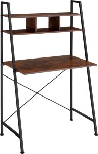 Biurko Tectake Biurko Exeter 85,5x46,5x140cm - Drewno industrialne ciemne, rustykalne 1