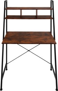 Biurko Tectake Biurko Exeter 85,5x46,5x140cm - Drewno industrialne ciemne, rustykalne 2