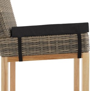 Tectake Rattanowy stół barowy Kutina z 4 krzesłami Latina - naturalny 8