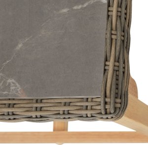 Tectake Rattanowy stół barowy Kutina 96x65x100cm - naturalny 4