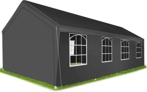 Tectake Namiot imprezowy Mammut 8x4m z systemem wtykowym, stabilny i wodoodporny - szary 1