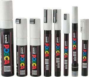 Posca Posca - 8 Nib Size White Set (401618) /Arts and Crafts 2
