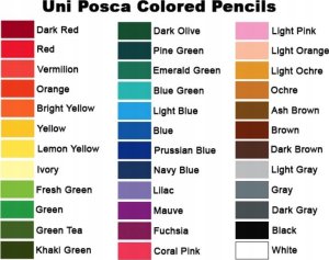 Posca Posca - Color Pencils - Bright and intense colors (36 pcs) (402005) 6