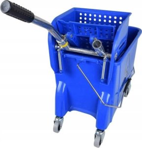 Mop CleanPRO 394641 - Cleanpro Kentucky Wózek jednowiaderkowy z prasą 20L, niebieski 3