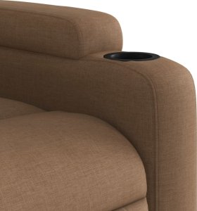 vidaXL vidaXL Fotel rozkładany, brązowy, obity tkaniną 8