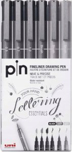 UNIBALL Uni - Fineliner, Hard Lettering Set (6 pcs) (401236) /Arts and Crafts 1