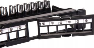 Techly Techly 368567 Patch panel na 24 moduły Keystone, 1U, Rack 19" 3
