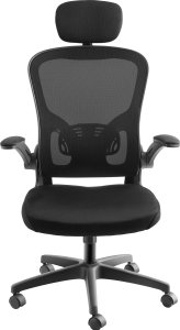 Krzesło biurowe Tectake Ergonomiczne krzesło biurowe Arges z regulowanym zagłówkiem - czarny 3