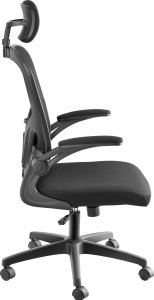 Krzesło biurowe Tectake Ergonomiczne krzesło biurowe Arges z regulowanym zagłówkiem - czarny 4