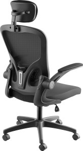 Krzesło biurowe Tectake Ergonomiczne krzesło biurowe Arges z regulowanym zagłówkiem - czarny 5