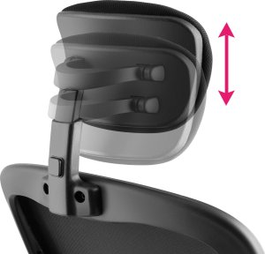 Krzesło biurowe Tectake Ergonomiczne krzesło biurowe Arges z regulowanym zagłówkiem - czarny 9