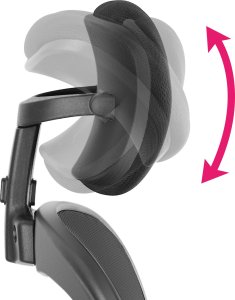 Krzesło biurowe Tectake Ergonomiczne krzesło biurowe Arges z regulowanym zagłówkiem - czarny 10