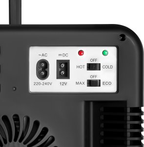 Lodówka turystyczna Tectake Przenośna mini lodówka z funkcją 2 w 1 27x31x41cm - czarny 8