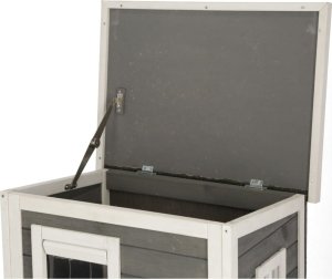 Kerbl Kerbl Ogrodowy domek dla kota Family, 57x55x80 cm, szaro-biały 3