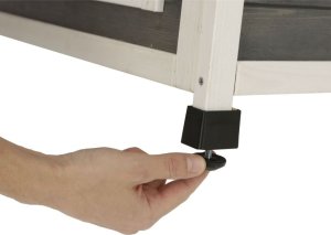 Kerbl Kerbl Ogrodowy domek dla kota Family, 57x55x80 cm, szaro-biały 5