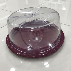 vidaXL Excellent Houseware Patera na ciasto, zamykana, 34 cm, przezroczysta 1