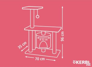 Kerbl Kerbl Drapak dla kota Jade Pro, 96 cm, brązowo-beżowy 5