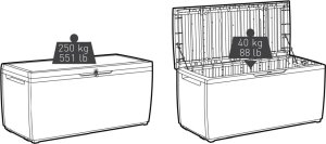 Skrzynia ogrodowa Keter Keter Skrzynia ogrodowa Capri, 302 L, antracytowa 9