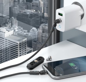 Kabel USB Realpower USB-A - USB-C + microUSB + Lightning 1 m Czarny (439648) 5