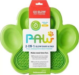 Pet Dream House PET DREAM HOUSE PAW 2in1 GREEN 30x30x3cm  INTERAKTIVE SLOW FEEDER 2