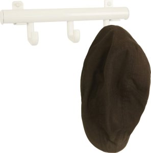 vidaXL V-Part Wieszak na płaszcze Techno 3, z 3 haczykami, biały 2