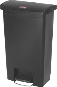 Kosz na śmieci Rubbermaid Rubbermaid Kosz z pedałem Slim Jim, 50 L, czarny 1