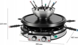 ProfiCook ProfiCook 2in1 Raclette Grill & Fondue Set PC RG/FD 1245 (black/silver) 11