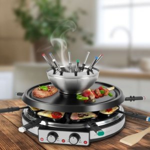 ProfiCook ProfiCook 2in1 Raclette Grill & Fondue Set PC RG/FD 1245 (black/silver) 8